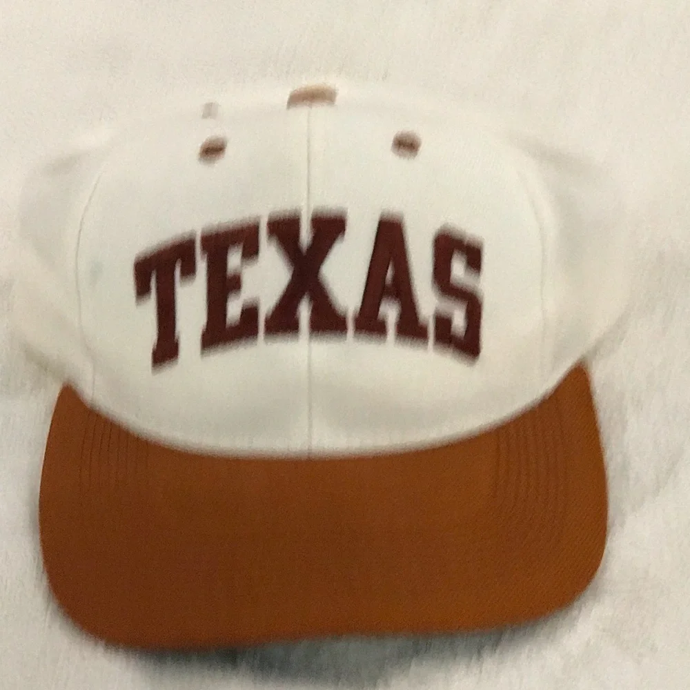 VINTAGE University of Texas by Headmaster Adjustable SnapBack Orange White Cap
